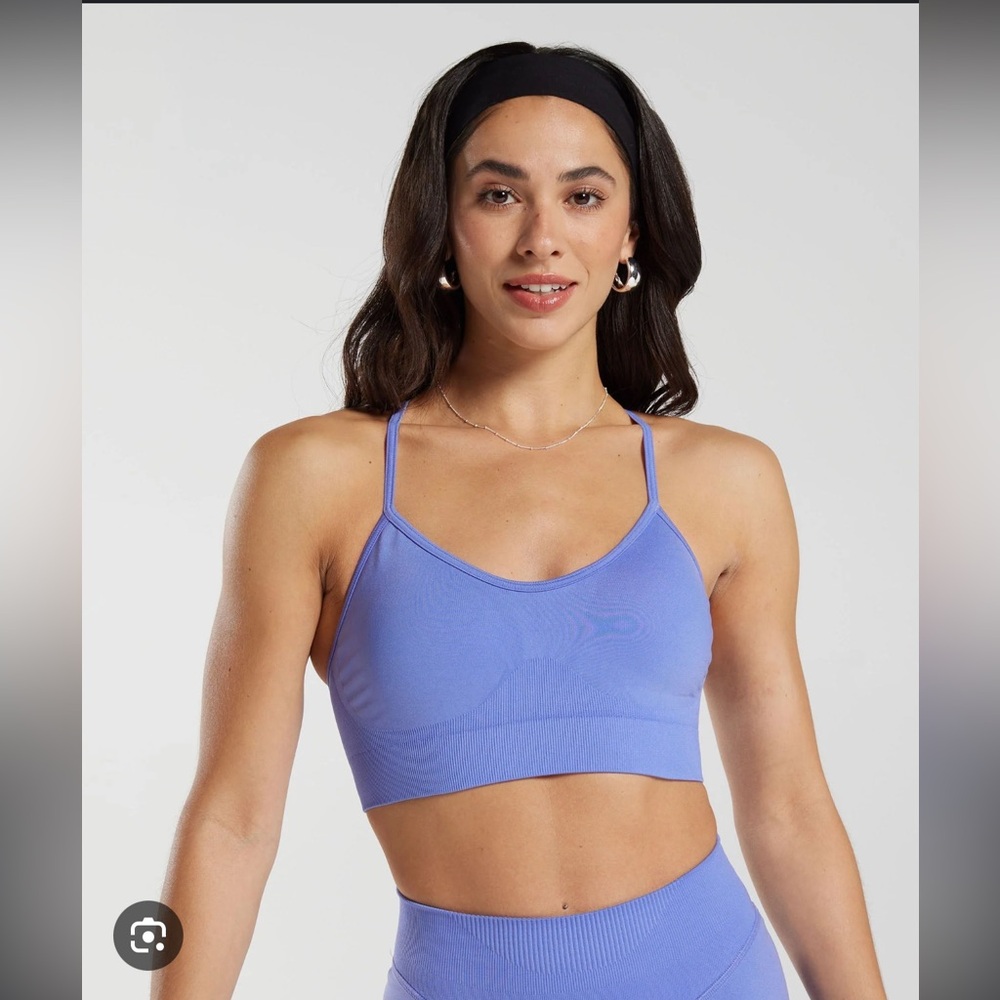 Gymshark sweat seamless grape blue sports bra